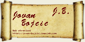 Jovan Bojčić vizit kartica